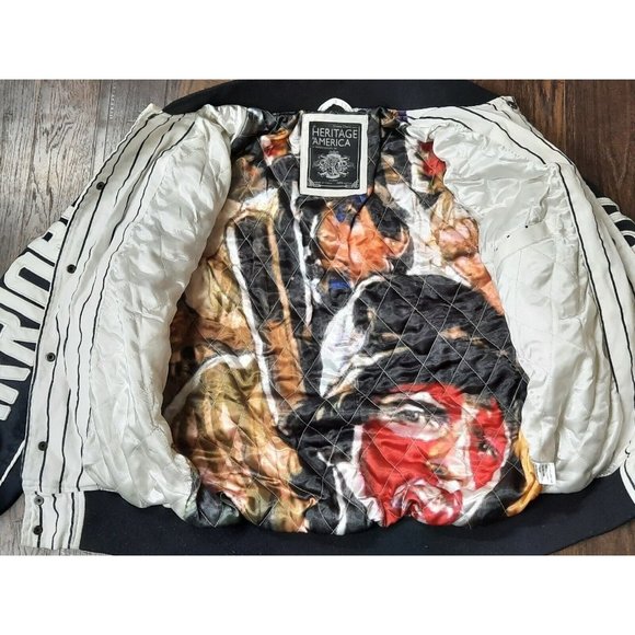 The Heritage by America Warriors Baseball 1776 Denim Jacket/Jersey Size M. Nice - Picture 8 of 13